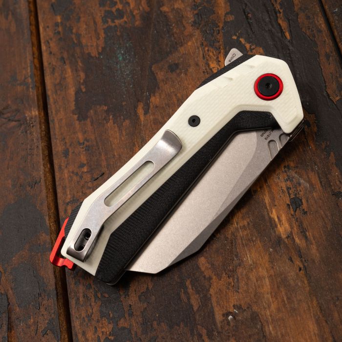 Складной нож CJRB Tigris, сталь AR-RPM9, White G10