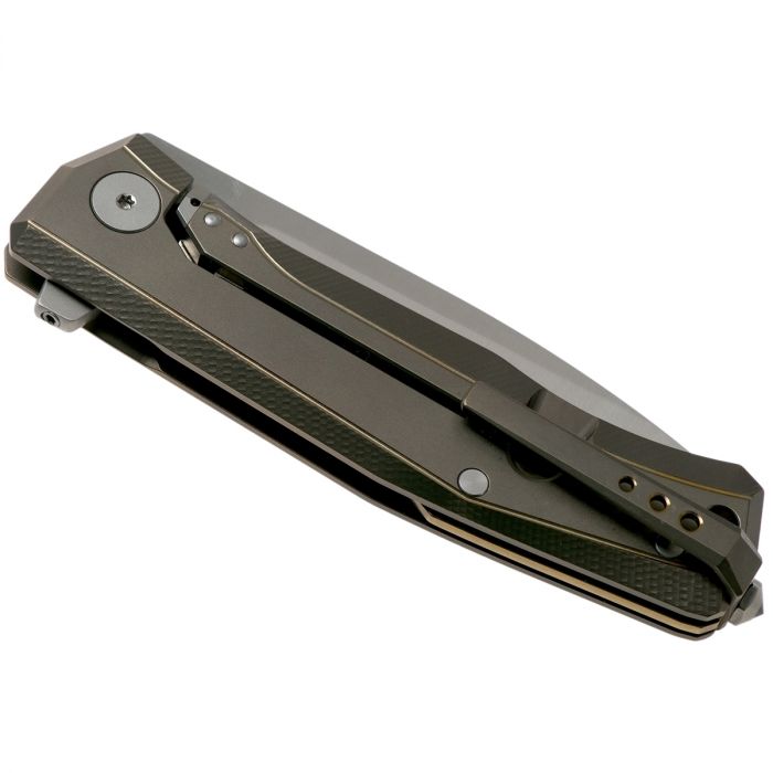 Складной нож LionSteel MT01 BR, сталь M390, рукоять Bronze titanium