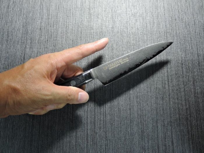 Нож кухонный универсальный Sakai Takayuki, сталь VG-10 Damascus, рукоять pakka wood