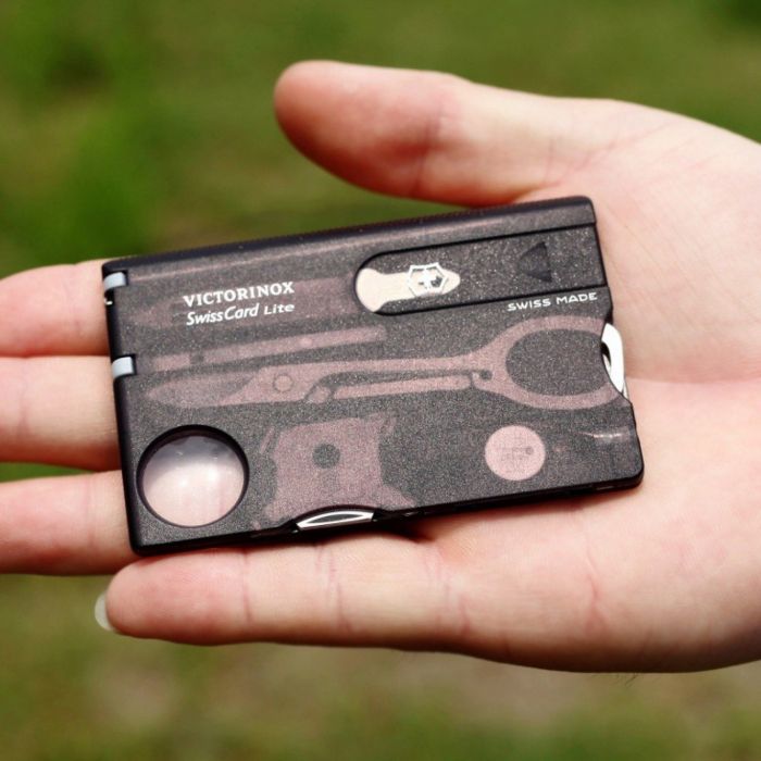 Швейцарская карта Victorinox SwissCard Lite, сталь X50CrMoV15, рукоять ABS-Пластик, черный