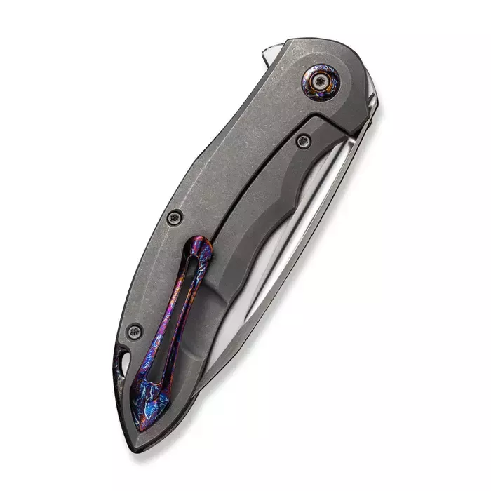 Складной нож We Knife Makani, сталь CPM-20CV, рукоять титан, серый + МЕРЧ В ПОДАРОК